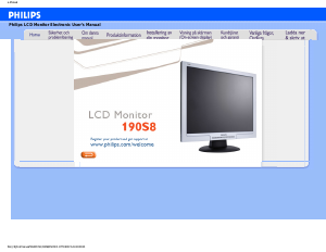 Bruksanvisning Philips 190S8FS LCD skärm