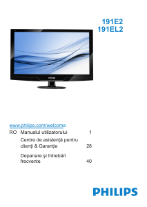 Manual Philips 191E2SB1 Monitor LCD