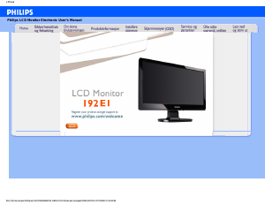 Bruksanvisning Philips 192E1SB LCD-skjerm