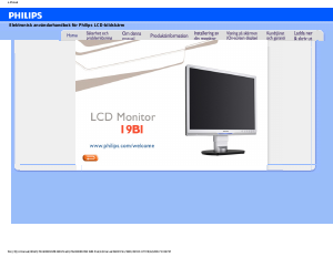 Bruksanvisning Philips 19B1CS LCD skärm