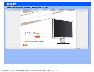 Mode d’emploi Philips 19B1CS Moniteur LCD