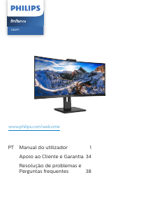 Manual Philips 19B4L Brilliance Monitor LCD