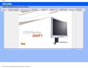 Manual Philips 200P7EG Monitor LCD