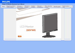 Manuál Philips 200VW8FB LCD monitor