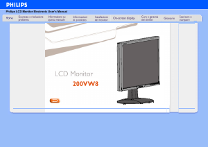 Manuale Philips 200VW8FB Monitor LCD
