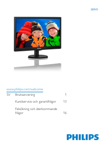 Bruksanvisning Philips 203V5LSB2 LCD skärm