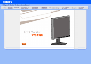 Manuale Philips 220AW8FB Monitor LCD