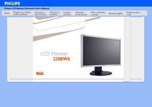 Manuál Philips 220BW8ES LCD monitor