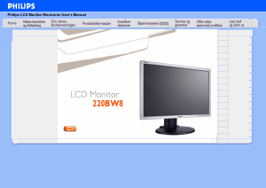 Bruksanvisning Philips 220BW8ES LCD-skjerm