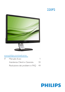 Manuale Philips 220P2ES Monitor LCD