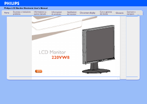 Manuale Philips 220VW8FB Monitor LCD