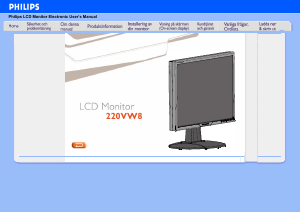 Bruksanvisning Philips 220VW8FB LCD skärm