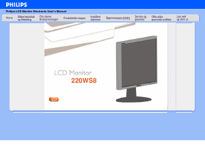 Bruksanvisning Philips 220WS8FB LCD-skjerm