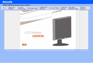 Brugsanvisning Philips 220WS8FB LCD-skærm