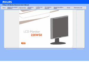 Návod Philips 220WS8FB LCD monitor