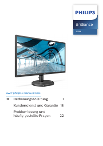 Bedienungsanleitung Philips 221S8LDAB LCD monitor