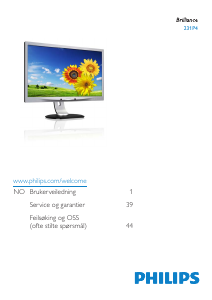 Bruksanvisning Philips 231P4UPES LCD-skjerm