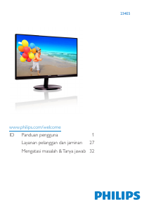 Panduan Philips 234E5QHAB Monitor LCD