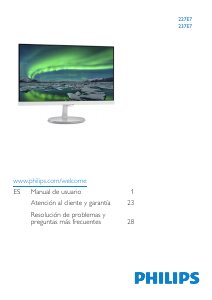 Mode d’emploi Philips 237E7QDSB Moniteur LCD