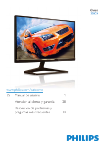 Manual de uso Philips 238C4QHSN Monitor de LCD