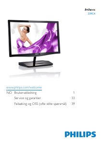 Bruksanvisning Philips 239C4QHWAB LCD-skjerm