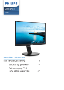 Bruksanvisning Philips 240B7QPTEB LCD-skjerm