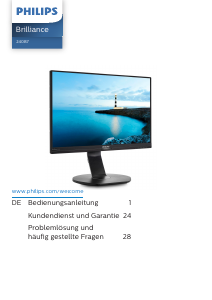 Bedienungsanleitung Philips 240B7QPTEB LCD monitor