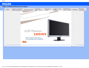Manual Philips 240SW9FS Monitor LCD
