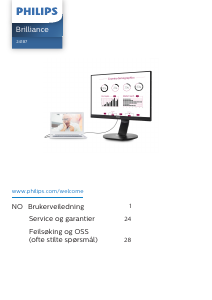 Bruksanvisning Philips 241B7QUPBEB LCD-skjerm