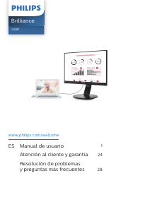 Manual de uso Philips 241B7QUPBEB Monitor de LCD