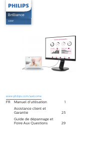 Mode d’emploi Philips 241B7QUPEB Moniteur LCD