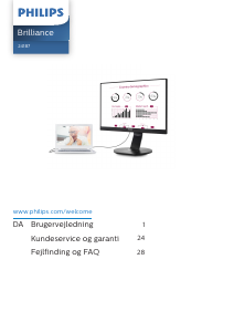 Brugsanvisning Philips 241B7QUPEB LCD-skærm