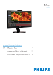 Manuale Philips 241P6VPJKEB Monitor LCD