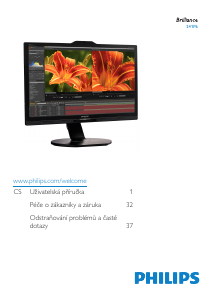 Manuál Philips 241P6VPJKEB LCD monitor