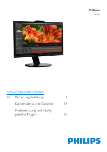 Bedienungsanleitung Philips 241P6VPJKEB LCD monitor