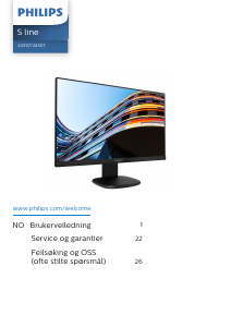 Bruksanvisning Philips 243S7EJMB LCD-skjerm