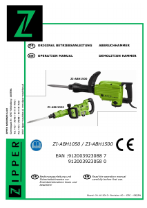 Handleiding Zipper ZI-ABH1050 Breekhamer