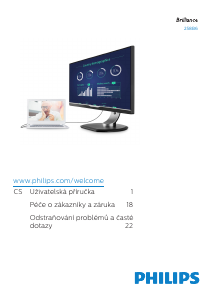 Manuál Philips 258B6QUEB LCD monitor