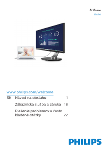Návod Philips 258B6QUEB LCD monitor