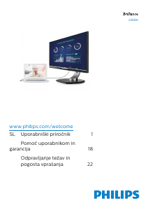 Priročnik Philips 258B6QUEB LCD-zaslon