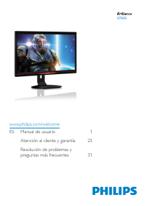 Manual de uso Philips 272G5DJEB Monitor de LCD