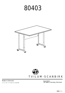 Bedienungsanleitung Tvilum 80403 Schreibtisch