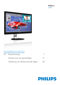 Bruksanvisning Philips 272P4QPJKEB LCD skärm