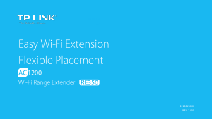 Handleiding TP-Link RE350 Range extender