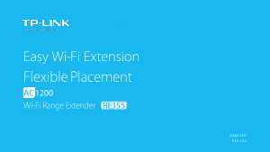 Handleiding TP-Link RE355 Range extender