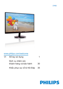 Hướng dẫn sử dụng Philips 274E5QHAW Màn hình LCD
