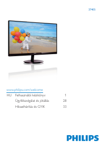 Használati útmutató Philips 274E5QHSB LCD-monitor