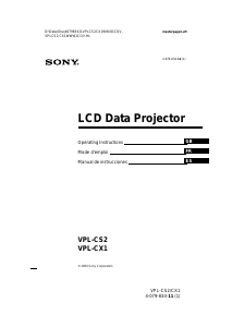 Handleiding Sony VPL-CS2 Beamer