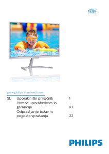 Priročnik Philips 276E7QDSW LCD-zaslon