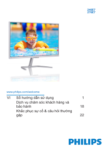 Hướng dẫn sử dụng Philips 276E7QDSW Màn hình LCD